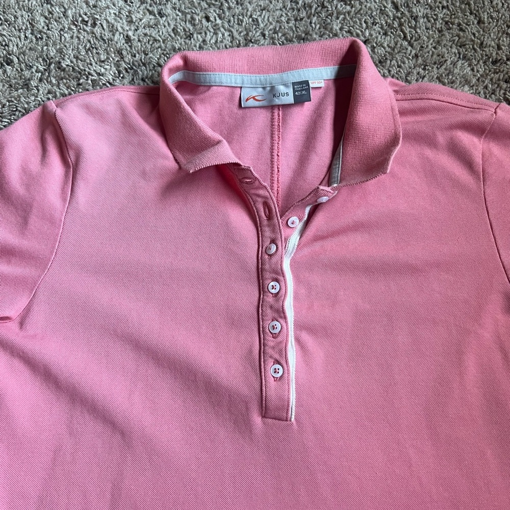 KJUS Golf Womens Polo Shirt XL 42 Pink
